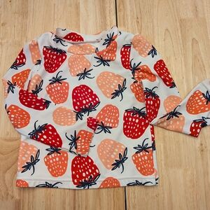 Carter's Just One You Strawberry Print Rash Guard 5T EUC